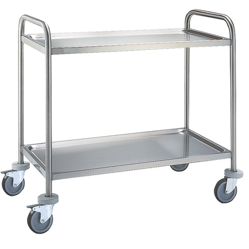 Chariot De Service En Inox Avec 2 Niveaux 780X430 Mm, 5041