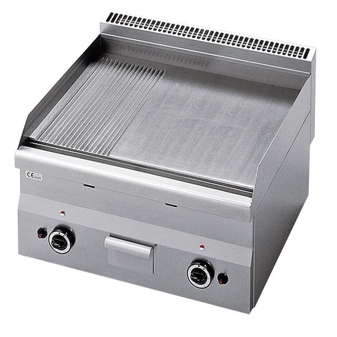 Plaque Grillades à Gaz De Table, 1/3 Rainurée Et 2/3 Plaque Lisse, 6060FTRG