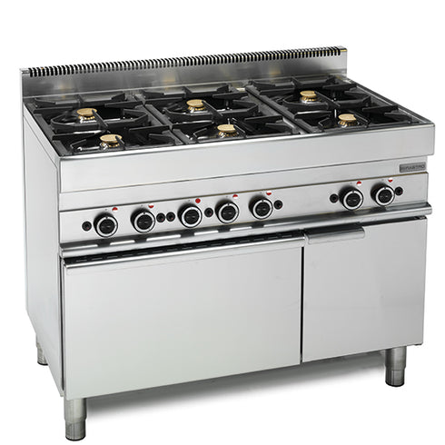 Cuisinière à Gaz, 6 Brûleurs, 1 Four à Gaz, 1 Armoire Fermée, 65110CFG