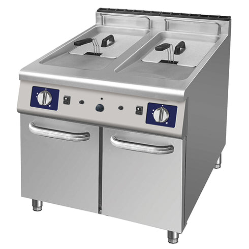 Friteuse Gaz Sur Soubassement Fermé, 17+17 Litres, 7216A