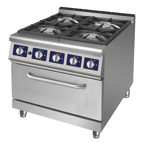 Cuisinière Gaz Avec 4 Brûleurs Sur Four Gaz Statique, 7293A
