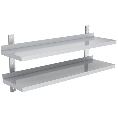 Étagère Murale Double 2000X400 Mm Avec Consoles Et Cremaillerès, 8530G