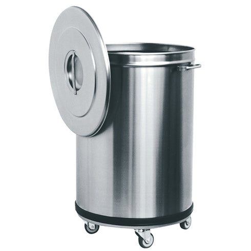 Poubelle En Inox Sur Roues, 50 Litres, 9026IB