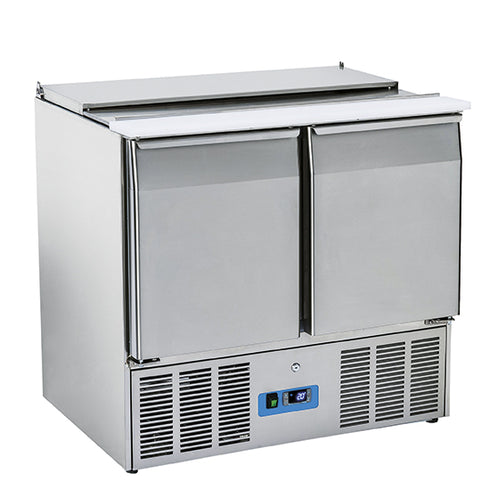 Saladette Avec 2 Portes Gn 1/1 Et Couvercle, 6X Gn 1/3 + 2X Gn 1/4 H=150 Mm, 0°/+8°C, 9789C