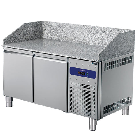 Table à Pizza 1600 Mm Avec 2 Portes 600X400 Mm, 9925F/FN