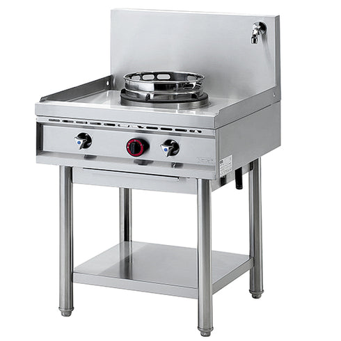 Plan De Cuisson Wok à Gaz Avec Étagère, 1 Brûleur, 1 Robinet Pour L'Eau, AHA0001