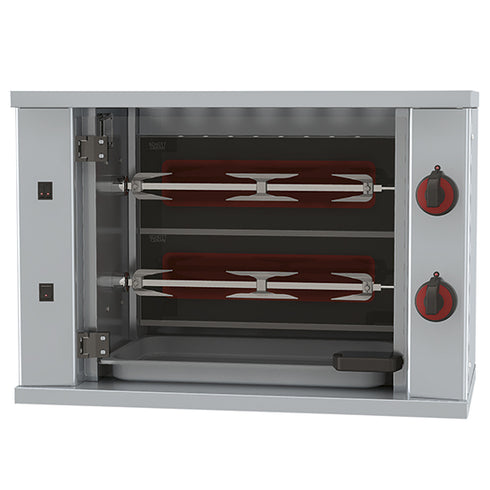 Rôtissoire à Poulets Électrique Avec Éclairage, 2 Broches Pour 6 Poulets, AJD0002/CCN