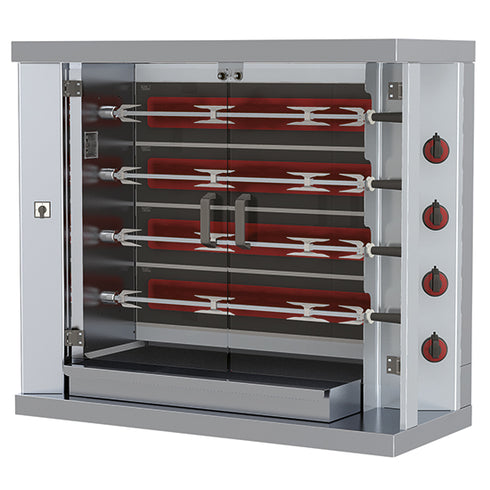 Rôtissoire à Poulets Électrique Avec Éclairage, 4 Broches Pour 20 Poulets, AJD0014/C