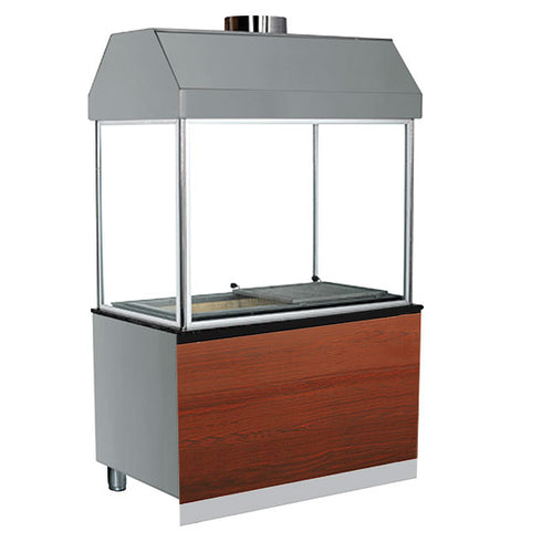 Charbon De Bois 1400 Mm Avec Auvent Sur Armoire Avec Tiroir à Charbon, AJJ0005