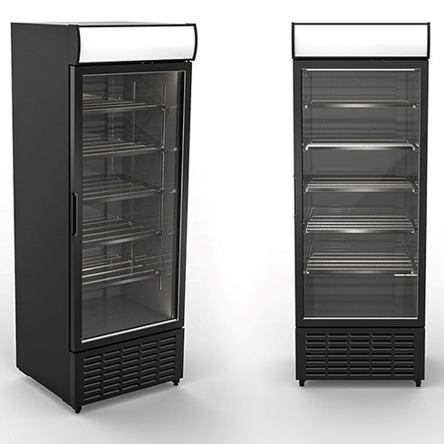 Vitrine Réfrigéré Verticale 707 Litres Avec Porte En Verre, +1°/+10°C - Couleur Noire, BFD0023