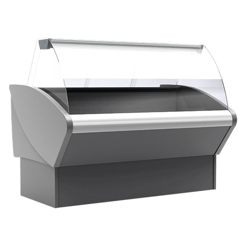 Vitrine Réfrgérée Statique 1480 Mm Avec Vitre Curbe, 0°/+7°C - Ral9006, BGB0340