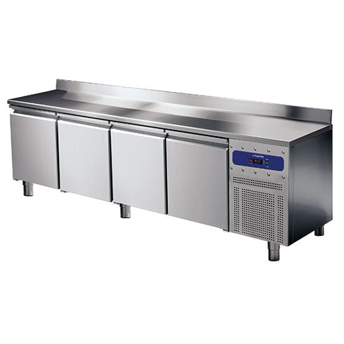Table Congélateur Avec 4 Portes Gn 1/1 Et Dosseret, -10°/-20°C, BNB0031