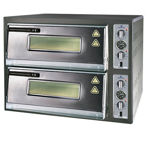 Four à Pizza Électrique Pour 4+4 Pizzas Ø34 Cm, Contrôle Mechanique, CAB0111/E