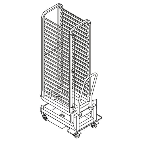 Chariot Porte-Plaques Pour Fours 20X Gn 1/1, CEB201