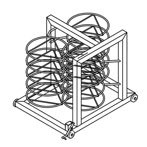 Structure Porte-Assiettes Pour Chariot, 18X Ø 310 Mm, EP061