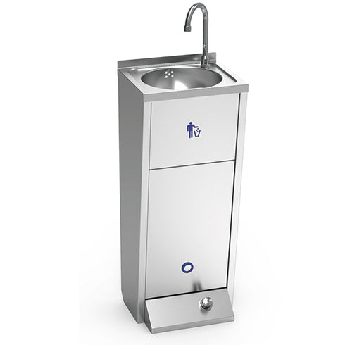 Lave-Mains Avec Commande à Pedal Et Corbeille à Papier, GLC0004/F