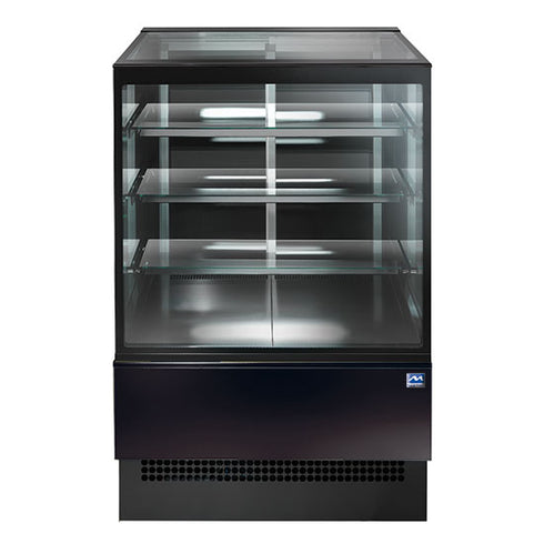 Comptoir Chaud Ventilée Avec 3 Étagères Et Vitre Vertical, L=1500 Mm - Ral9005, H02FNE028