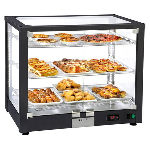 Présentoir Chaud De Table Avec 3 Niveaux Et Portes Battantes, +20°/+90°C, IBA0041