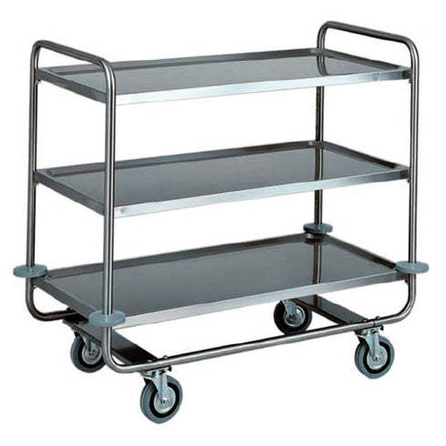 Chariot De Service En Inox Avec 3 Niveaux 1050X550 Mm, IFA0002