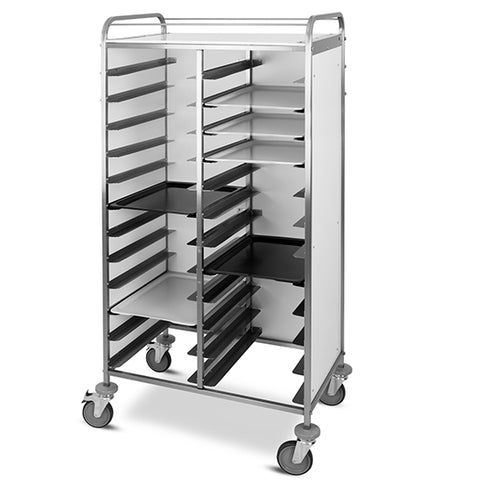 Chariot Pour Plaques Gn Fermé Sur 3 Cotés, 24X Gn 1/1 H=110 Mm, IFI0005/W