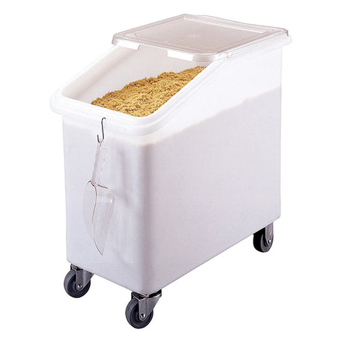 Roll Container Pour Aliments Sur 4 Roues Avec Couvercle Coulissant, 102 Litres, IFI0022