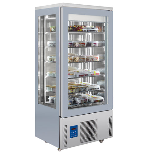 Vitrine Réfrigérée Verticale Ventilée Avec 5 Étagères En Verre, -15°/-25°C, KD6QF