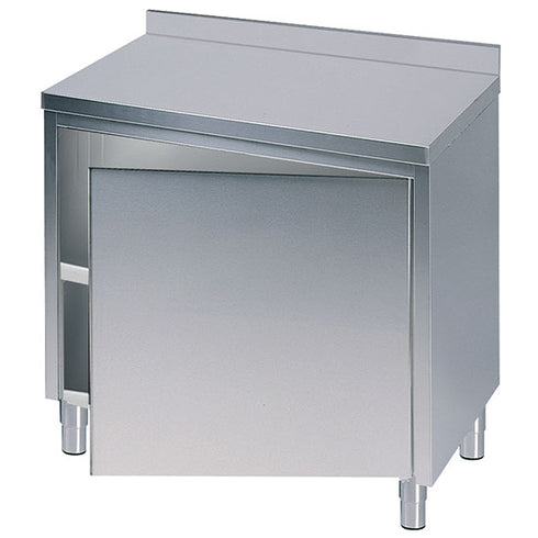 Table Armoire Basse Neutre Avec Une Porte Battante Et Dosseret, 600X600 Mm, STNA606