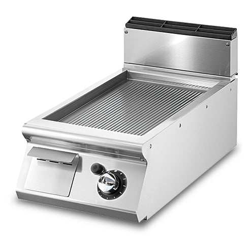 Fry-Top Gaz, Top, Plaque Nervurée Chromée, V9040FTRGVCRT