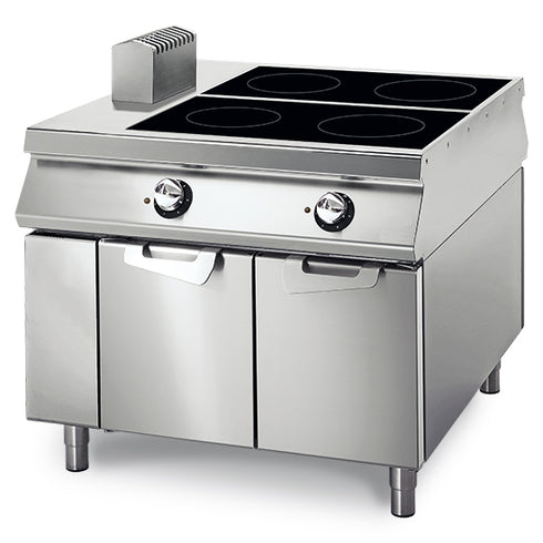 Plaque Vitroceramique Avec 4 Plaques Sur Coffre Avec Portes, Tableau De Contrôle Sur Deux Côtès, VS110100PVE