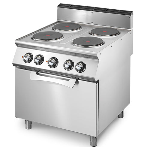 Cuisinière Électrique Sur Four Électrique Statique Gn 2/1, 4 Plaques En Fonte, VS7080CFE