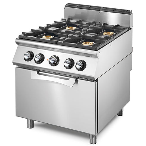 Cuisinière Gaz Sur Four Électrique Statique Gn 2/1, 4 Brûleurs, VS7080CFGE