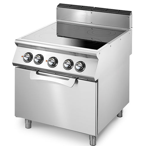 Plaque Vitroceramique Sur Four Électrique Statique Gn 2/1, 4 Zones De Cuisson, VS7080CFVE