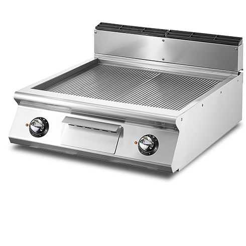 Fry-Top Électrique, Top, Plaque Nervurée Chromée, VS7080FTRREVC