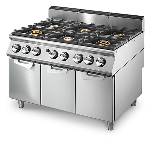 Cuisinière Gaz Avec 2 Brûleurs Chacun 16 Kw Et 4 Brûleurs Chacun 6 Kwsur Coffre 3 Portes, VS90120PCGPPW