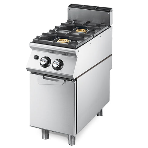 Cuisinière à Gaz à 2 Brûleurs Sur Soubassement Avec Portes, Plateau De Travail Emboutie, VS9040PCGSP