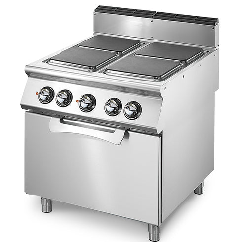 Cuisinière Électrique Sur Four Électrique Statique Gn 2/1, 4 Plaques Carrées En Fonte, VS9080CFES