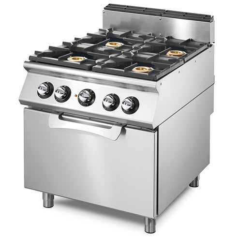 Cuisinière Gaz Sur Four Électrique Statique Gn 2/1, 4 Brûleurs, VS9080CFGE