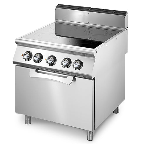 Plaque Vitroceramique Sur Four Électrique Statique Gn 2/1, 4 Zones De Cuisson, VS9080CFVE