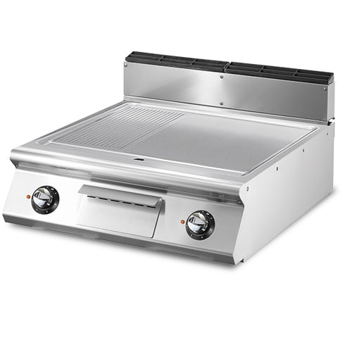 Fry-Top Électrique, Top, 1/3 Rainurée Et 2/3 Plaque Lisse, Terma Plus, VS9080FTRET