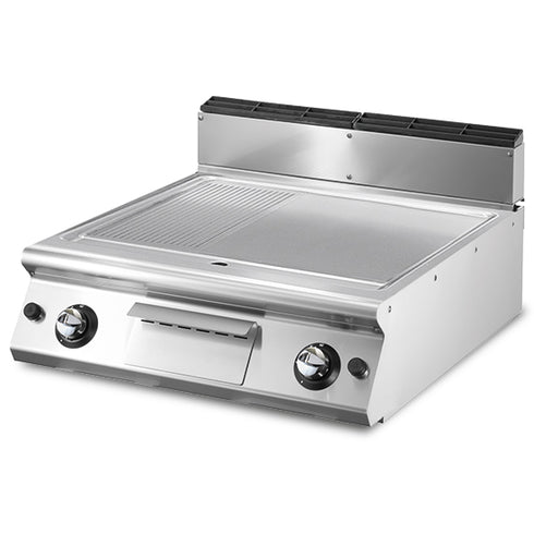 Fry-Top Gaz, Top, 1/3 Rainurée Et 2/3 Plaque Lisse, Terma Plus, VS9080FTRGT