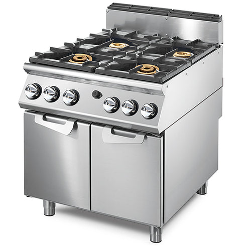 Cuisinière Gaz Avec 2 Brûleurs Chacun 16 Kw Et 2 Brûleurs Chacun 6 Kwsur Coffre 2 Portes, VS9080PCGPPW