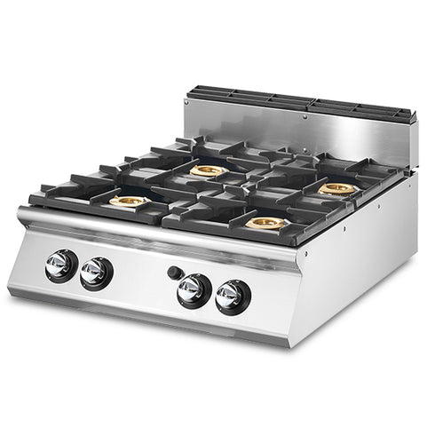 Cuisinière à Gaz à 4 Brûleurs, Plateau De Travail Emboutie, VS9080PCGST