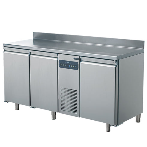 Table Congélateur Avec 3 Portes Gn 1/1 Et Dosseret, -10°/-20°C, VTGB3A/FN