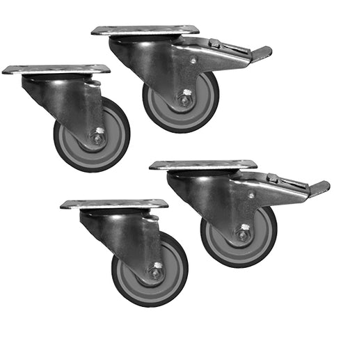 Kit Roues Avec Freins (2+3) Pour Armoires Et Tables Réfrigérés/Freezer, Z/FAY102101