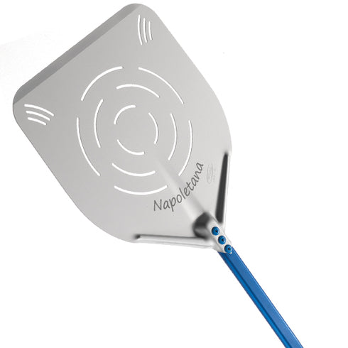 Pelle à Pizza "Pizza Napoletana" Rectangulaire Perforée, 330X330 Mm, L=1860 Mm, Z/GANAP32RF