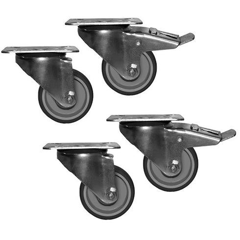 4 Roulettes (2 Avec Frein) Pour Table De Travail Et Plonge, Z/MOKRTAV