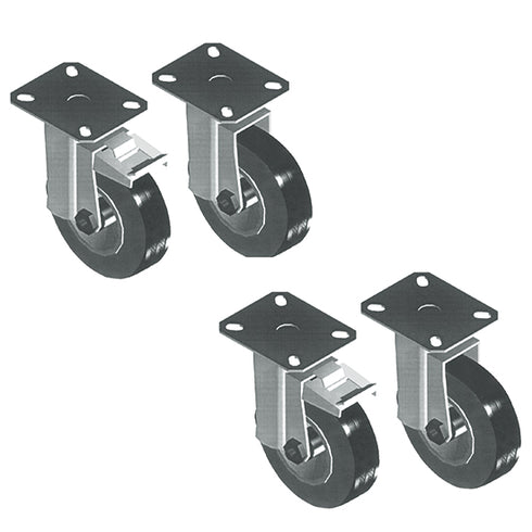 Kit Roues Pour Support Pour Four Boulangerie/ Pizza (2 Avec Freins), Z/PR4KIT